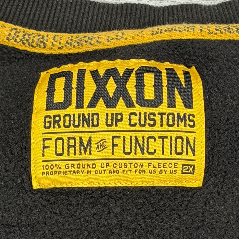 Dixxon Flannel Co Mens 2X Black Praying Skeleton Hands FleeceCrewneck Sweatshirt - Picture 3 of 16